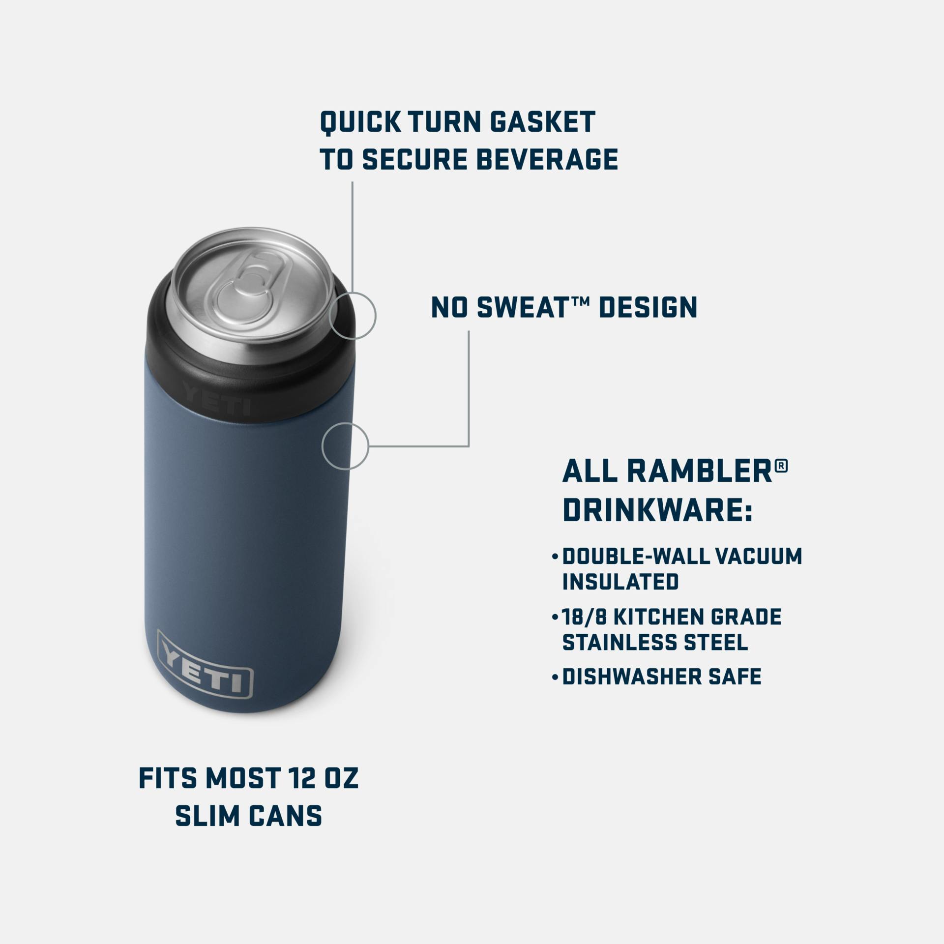 Rambler 12 oz Colster Slim Can Cooler - Preferred Pick