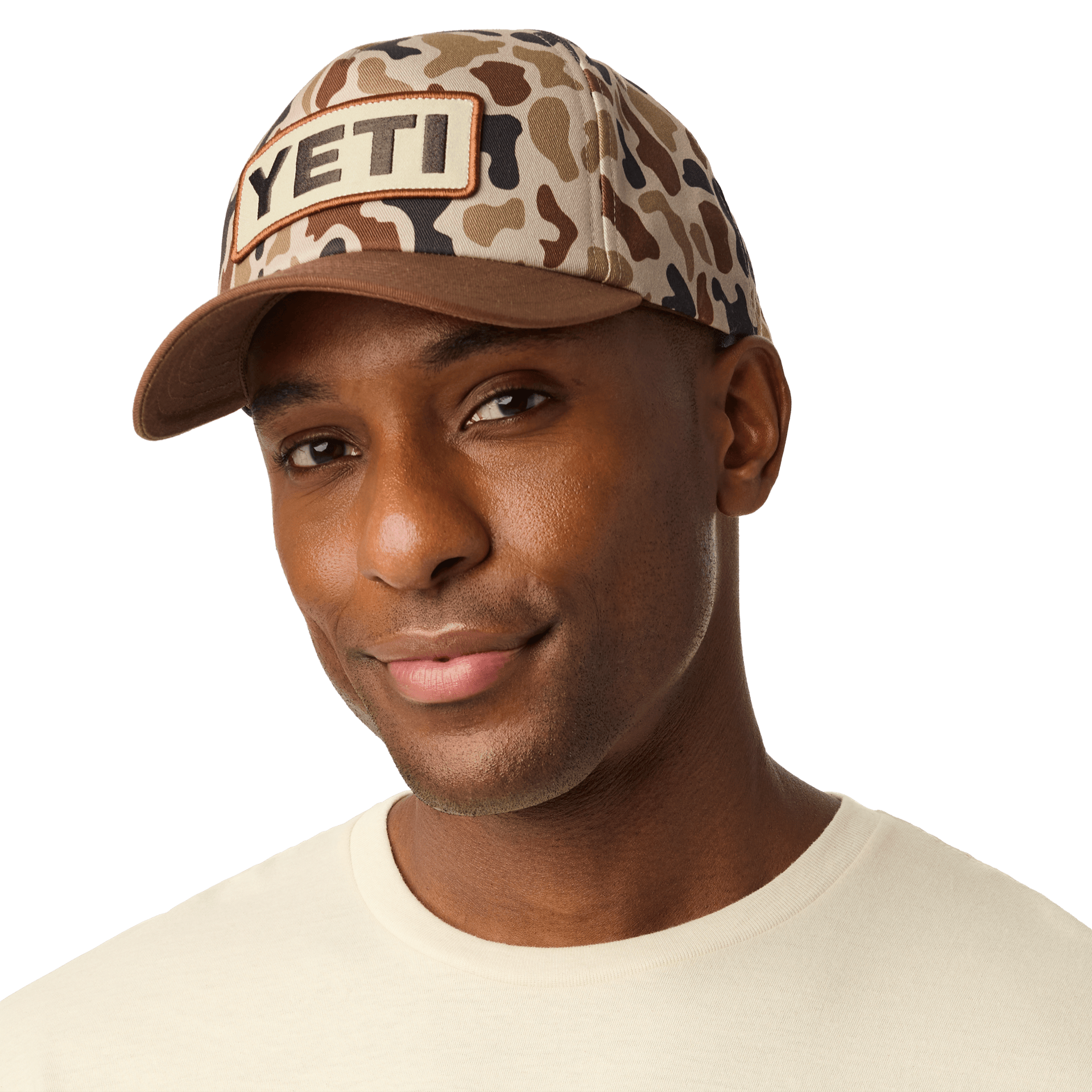 YETI Wetlands Camo Logo Badge Mid Pro Flat Brim Hat - Preferred Pick