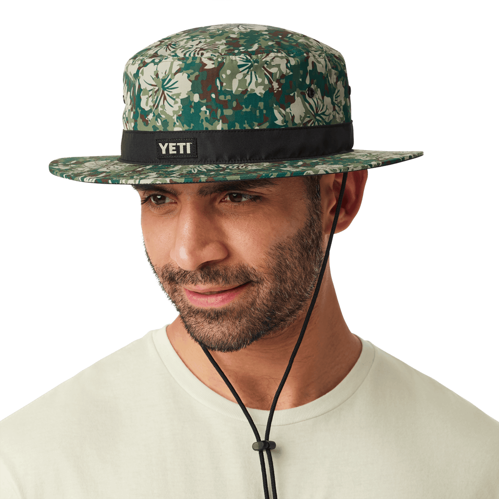 Hibiscus Print YETI Logo Boonie Hat - Preferred Pick